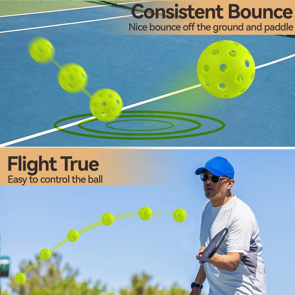 Premium Wholesale 40-Hole Pickleball Balls