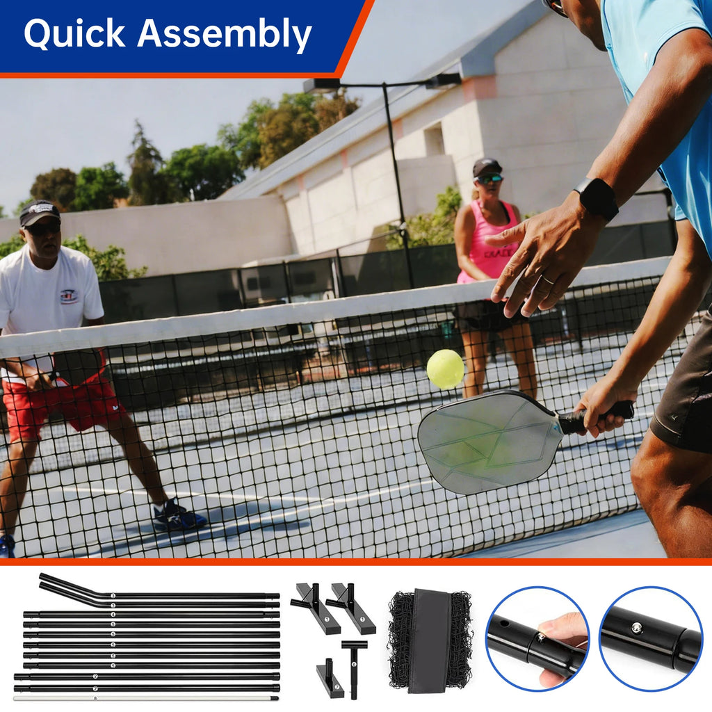 Wholesale Portable Pickleball Net Set | 22ft & 11ft Metal Frame System with Carry Bag