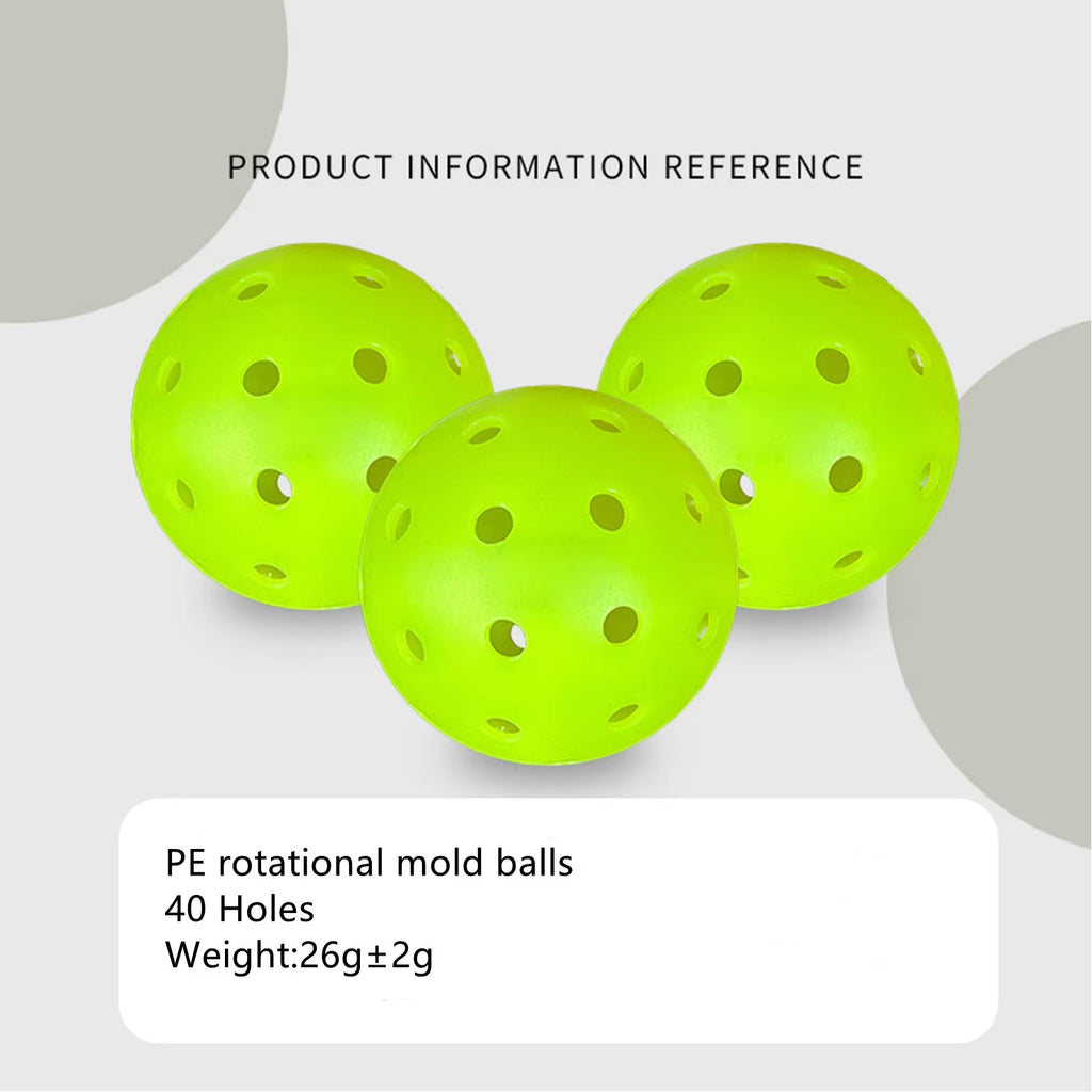 Premium Wholesale 40-Hole Pickleball Balls