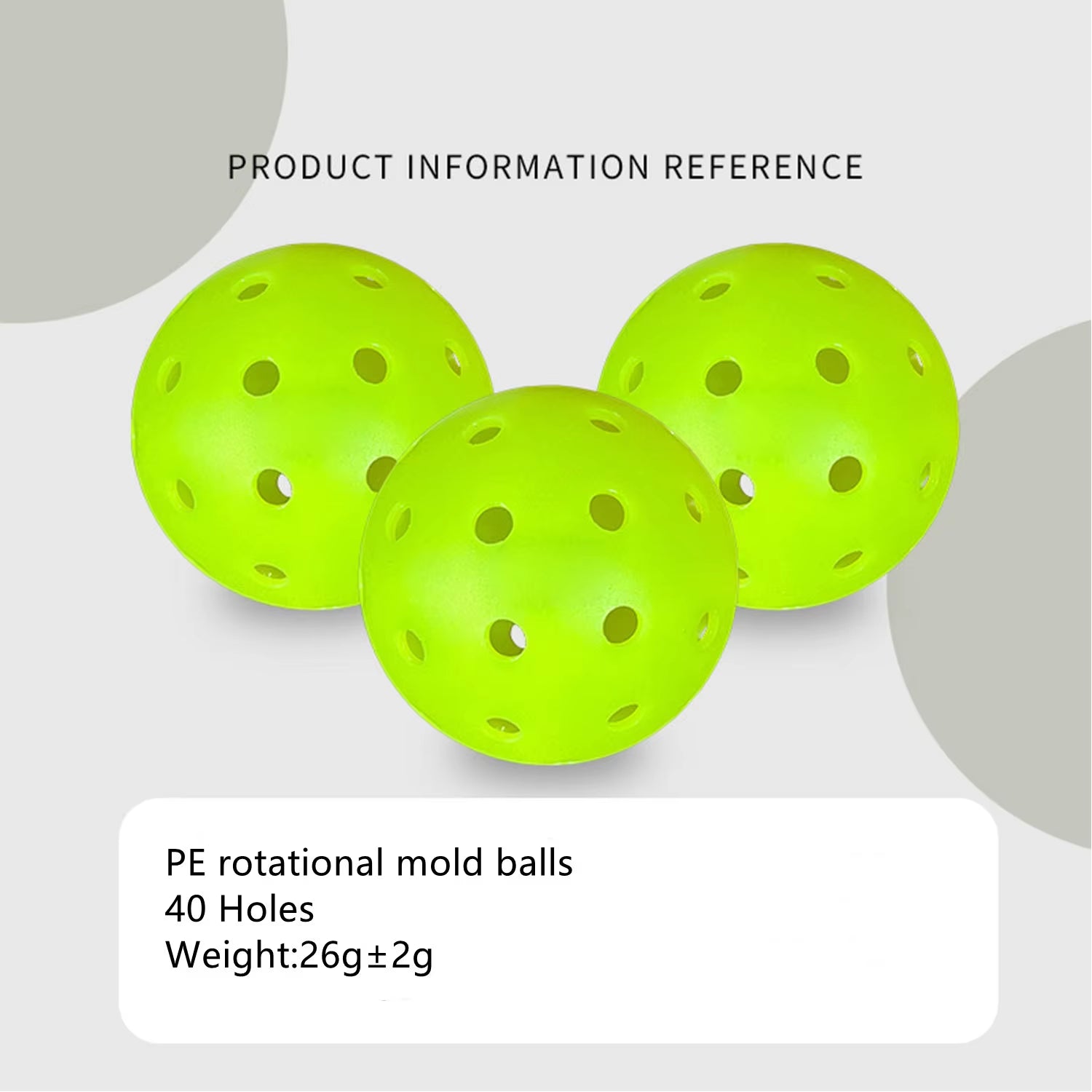 Premium Wholesale 40-Hole Pickleball Balls