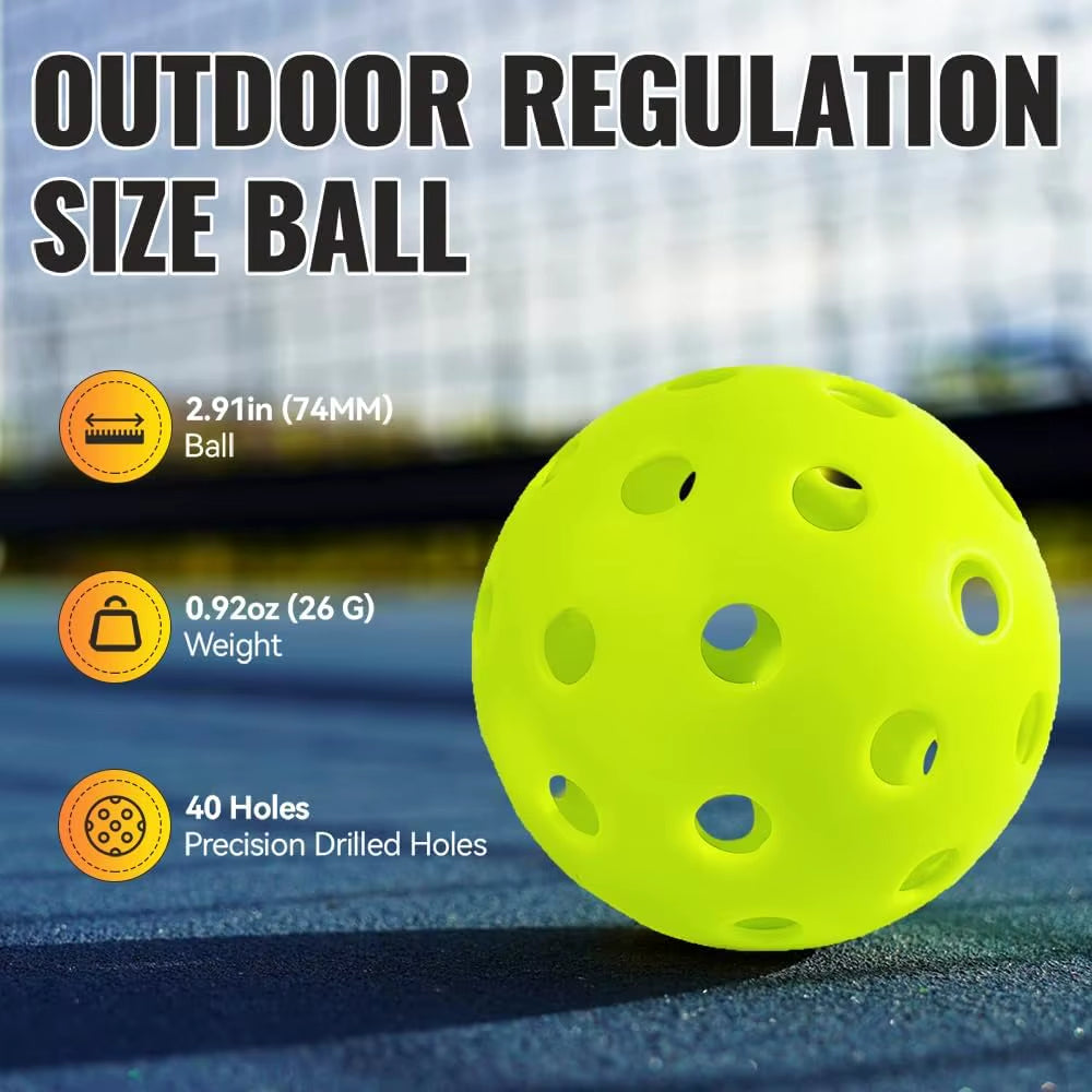 Premium Wholesale 40-Hole Pickleball Balls